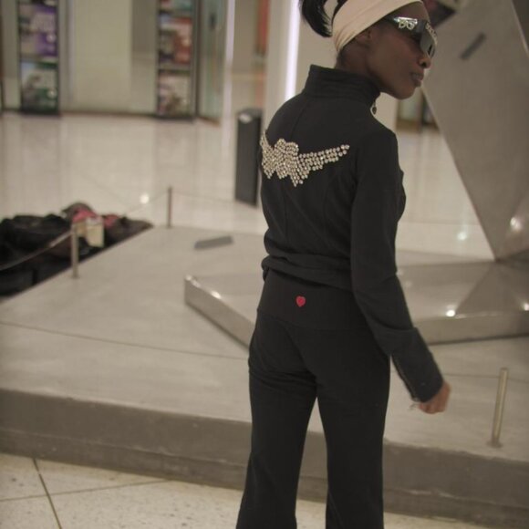 TWISTED HEART AMERICA 2 PIECE SWAVORSKI COAT Y2K RARE VINTAGE - Picture 5 of 8